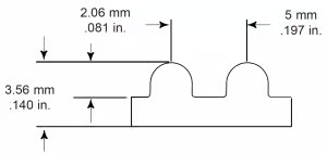 5mm HTD Pitch (Metric) dimensions