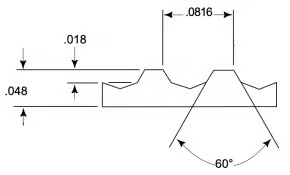 .0816" (40DP) Pitch (Inch) dimensions